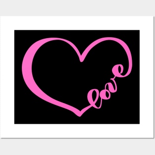 Love Heart united script design Posters and Art